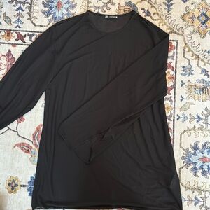 Zara black sheer top